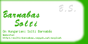 barnabas solti business card