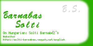 barnabas solti business card